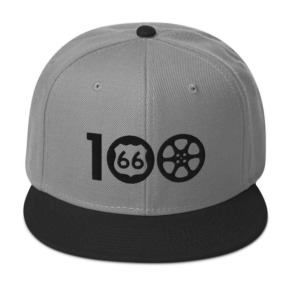 Route 66 Film Crew Hat - MInimalist Black logo on Silver Hat
