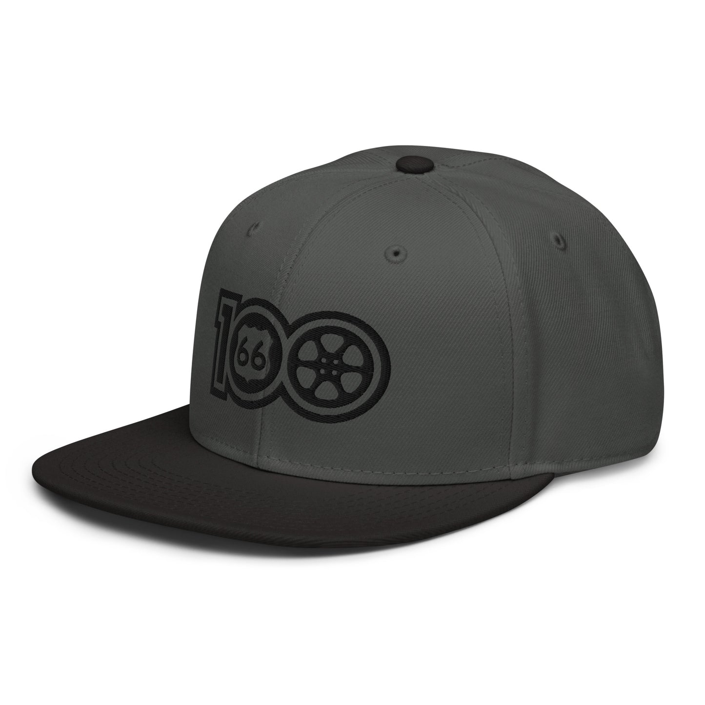 Route 66 Film Crew Hat - Black Logo on Charcoal Hat