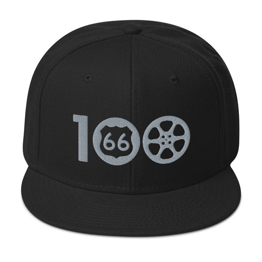 Route 66 Film Crew Hat - Minimalist Silver on Black
